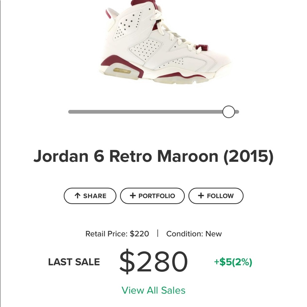 Jordan Retro 6 Maroon
